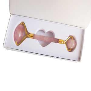 Cuarzo Rosa rodillo y Guasha con máscara cepillo facial cuidado de la piel - Product Image 6