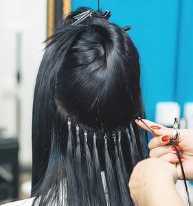 Micro cuentas de cabello de alta calidad, Micro anillos de extensión de cabello invisibles y cuentas forradas de silicona/enlaces de silicona del mismo color - Product Image 6