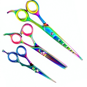 Ciseaux de coiffure professionnels ASAP, acier inoxydable 6CR13, lame tranchante, écologiques, 32 dents, manche long, pour droitiers - Product Image 1