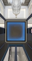 Ascensore Panoramico Fareo FLA-G180G Ghost Blue 180 per Villa, con Soffitto Stellato, Pavimento in PVC Effetto Marmo, Senza Ingranaggi, AC, Moderno Residenziale