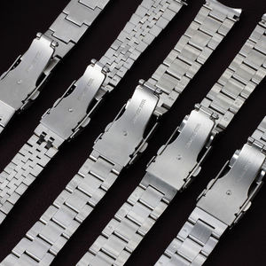 Bracelet de montre en acier inoxydable de haute qualité, vente en gros d'usine, logo personnalisable, fermoir papillon, mouvement à quartz, design tendance - Product Image 3