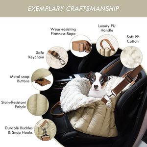 Bolsa de Transporte <span class=keywords><strong>para</strong></span> Mascotas Acolchada de Lujo con Logotipo Personalizado, Asiento de Coche <span class=keywords><strong>para</strong></span> Mascotas con Interior Ultra Suave y Esponjoso, <span class=keywords><strong>Cama</strong></span> Portátil <span class=keywords><strong>para</strong></span> Viajes - Product Image 6