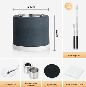 Wholesale Modern Mini <strong>Table</strong> <strong>Top</strong> Portable Bio Ethanol <strong>Fire</strong> Pit BBQ Party Ready Cement <strong>Fire</strong> <strong>Bowl</strong> - Product Image 5