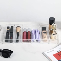 Acrylique transparent 6 compartiments porte-lunettes de soleil présentoir organisateur mallette de rangement pour lunettes de lecture bijoux maquillage parfum