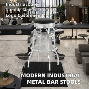 Meubles de bar industriels modernes et robustes, logo personnalisé, structure métallique, non pliables - Vente en gros pour la restauration, la maison, l'hôtel, l'extérieur - Product Image 2
