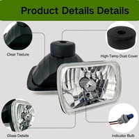 Nouveau phare halogène carré semi-scellé 7x6 6054 H4 12V Plug & Play pour Chevrolet, camion et fourgon vintage