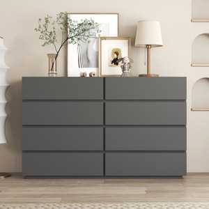 Bắc Âu Tối Giản 8-Ngực Ngăn Kéo Bằng Gỗ Lưu Trữ Tủ Màu Xám Đen Rắn Tổ Chức Cho Phòng Ngủ Phòng Khách Ăn Đồ Nội Thất - Product Image 2
