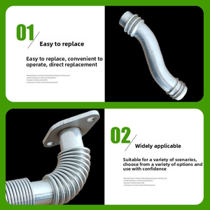 Tuyaux <span class=keywords><strong>EGR</strong></span> automobiles en acier inoxydable à soufflet, épaisseur personnalisable, vente en gros du fabricant, qualité garantie - Product Image 2