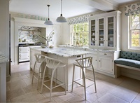 Meuble d'îlot de cuisine moderne en chêne blanc imperméable, RTA, meuble de cuisine modulaire en bois massif