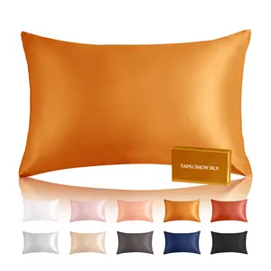 Custom Factory custom logo19mm organic silk pillowcase mulberry zipper silk pillow case