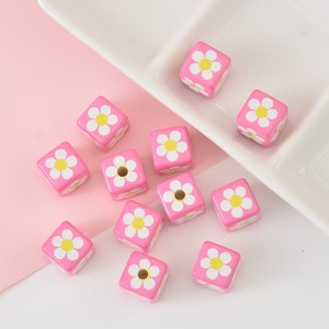 Chaîne de téléphone portable d'été mignonne à motif de fleur souriante, perles DIY, accessoires, bracelet, matériel de fabrication de bijoux - Product Image 3
