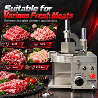 Machine à trancher la viande automatique, commerciale, pour bœuf frais, porc, mouton, agneau, en acier inoxydable, pour boucher