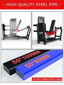 Machine de presse à jambes commerciale à charge libre, réglable, en acier, pour entraînement des parties inférieures du corps assis, pour salle de sport et fitness - Product Image 6