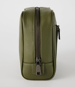Wholesale Travel Zipper <strong>Wash</strong> <strong>Bag</strong> Portable Makeup <strong>Bag</strong> Side Zip <strong>Personalised</strong> Real Leather Toiletry <strong>Bag</strong> for <strong>Men</strong> - Product Image 4