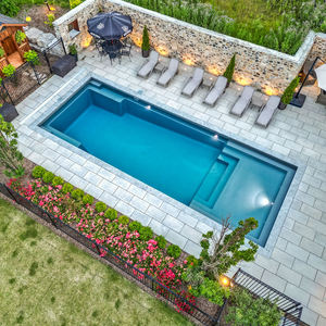 Piscine rectangulaire en fibre de verre de qualité supérieure, piscine enterrée pour hôtel, étanche, livraison en conteneur, longue durée de vie - Product Image 2