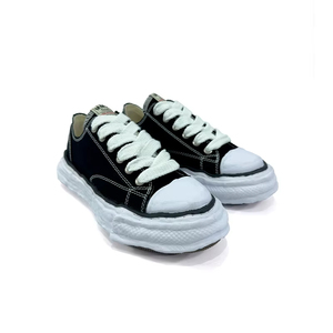 Baskets plateforme en toile blanche à bout rond, lacets, semelle amortie, pour toutes les saisons - Product Image 1