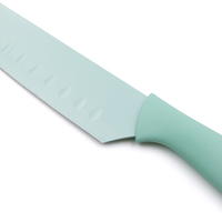 Ensemble de couteaux Santoku japonais professionnels de 7 pouces lame en céramique antiadhésive avec poignée en PP outil de cuisine en acier inoxydable