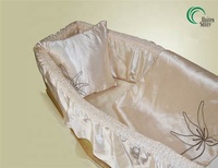 XZR-101 France Satin cercueil capitons maison funéraire cercueil doublure et décoration intérieure