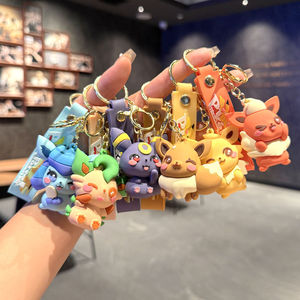 Llavero de Eevee <span class=keywords><strong>y</strong></span> sus <span class=keywords><strong>amigos</strong></span>, 6 estilos, colgante de PVC Kawaii para bolso de <span class=keywords><strong>anime</strong></span> Pocket Monster, para niños - Product Image 2