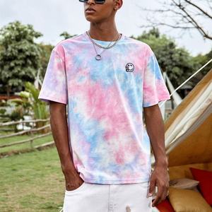 Camiseta Gráfica Tie Dye para Hombre al por Mayor, 100% Algodón, Colores Personalizados, Transpirable, Impresión DTG, Unisex, Manga Corta - Product Image 5