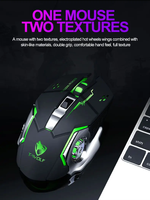 T-wolf Q13B Mouse Nirkabel Dual Mode BT Isi Ulang Ergonomis Optik Senyap dengan Lampu Berpendar untuk Gaming