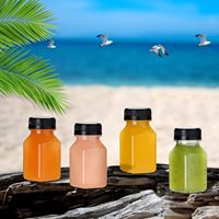 Couvercles étanches en plastique PET de 4oz Bouteille d'eau réutilisable Contenants à boisson de qualité alimentaire pour jus, lait, thé, boisson glacée pour enfants 120ml