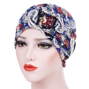 Nouveau <span class=keywords><strong>foulard</strong></span> imprimé indien pour femmes, <span class=keywords><strong>chapeau</strong></span> de chimiothérapie contre le <span class=keywords><strong>cancer</strong></span>, bonnet, écharpe, turban, couvre-chef - Product Image 4