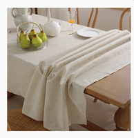 Nappe en polyester de couleur unie pour salle à manger, usage domestique, nappe rectangulaire pour table basse