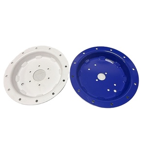 Piezas de Estampado de Metal, Fabricación de Chapa Metálica, Tapas de Metal Grueso de Aluminio Anodizado con Recubrimiento en Polvo Azul Blanco, Conformado Hidráulico - Product Image 1