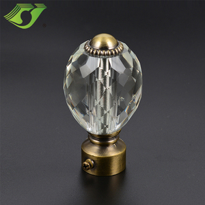 16mm Cute <strong>Finials</strong> <strong>Curtain</strong> Rod European Style Decorative Rhinestone <strong>Curtain</strong> Rail <strong>Finials</strong> - Product Image 5