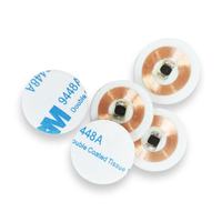 Carte de membre NFC RFID 13,56 MHz, mini-étiquettes PET 25 mm, puce 215, protocole ISO14443A, réinscriptible, étanche, pour entreprise