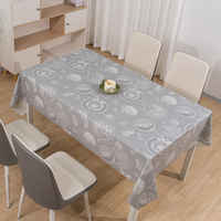 Nappe rectangulaire anti-taches RNPT gris clair à imprimé floral pour les fêtes