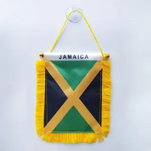 World flags mini Pennants Jamaica pennant banner for car-Jamaica car flags with suction cup