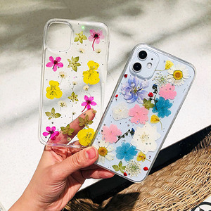 Custodia per telefono cellulare estiva vera pressata fiore selvatico per iPhone 12 11 Pro Max Fundas - Product Image 6