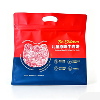 Bolsas de embalaje de alimentos con cremallera resellable, bolsa de pie, bolsa de plástico para embalaje de carne de pollo, bolsas de alimentos cocidos