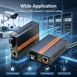 ตัวรับส่งสัญญาณใยแก้วนำแสง3กม. อุปกรณ์ใยแก้วนำแสงกิกะบิต1RJ45 10/100/1000Mbps โหมดเดียว - Product Image 1