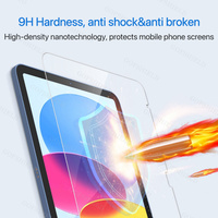 Protection d'écran transparente et imperméable haute résistance 9H pour Samsung Tab S8 S9 FE S9+ iPhone A9 A8 A7 Lite Mobiles Film nano
