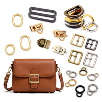 Ensemble de quincaillerie pour sacs en alliage de zinc avec logo personnalisé, anneau en D, fermoir rotatif, mousqueton pivotant, fermoir métallique pour la fabrication de sacs à main de luxe OEM ODM