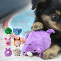 Jouet interactif pour animaux de compagnie, balle en caoutchouc écologique, peluche de luxe, motif chien mignon, classique, moderne, dessin animé, qui couine, rebondit et parle