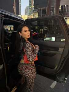 Floralcharet الخريف الشارع عارضة ليوبارد طباعة سحاب طويل الأكمام سترة السراويل الطويلة <span class=keywords><strong>2</strong></span> قطعة مجموعة - Product Image 3