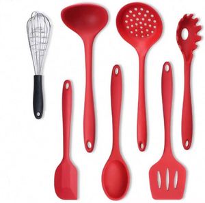 Utensilios de Cocina de Silicona Resistentes al Calor, Seguros y Duraderos, Pinzas para Voltear, Espátula y Cuchara Antiadherentes para Utensilios de Cocina - Product Image 3
