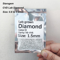 Starsgem toptan fiyat CVD Lab yetiştirilen elmas gevşek yuvarlak Brillant Cut DEF renk VVS VS netlik Lab elmas