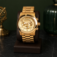 Montre à quartz avec boîtier en acier inoxydable massif et bracelet en acier inoxydable, montre-bracelet pour homme d'affaires, logo personnalisé