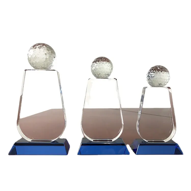 Trofeo de Golf personalizado, trofeo de cristal K9 Con Base, fabricante de China, venta al por mayor