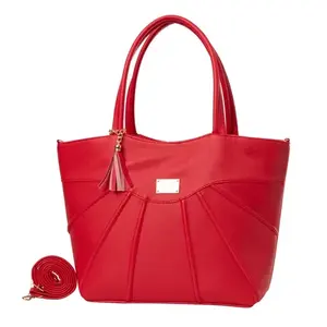 Bolso Tote Casual Rojo para Mujer Fana Kaia con Dos Asas, Forro de PU y Cierre Abierto para Fiestas - Product Image 1