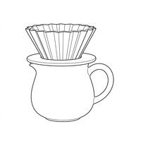 MSH Ensemble de cafetière à filtre en céramique à pois peints à la main V, carafe à couler manuelle, cafetière artisanale à dégoulinement pour la maison