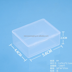 Boîtes de rangement carrées en <span class=keywords><strong>plastique</strong></span> PP vides, mini-contenants transparents pour petits cadeaux et loisirs créatifs, prêtes à être expédiées - Product Image 4