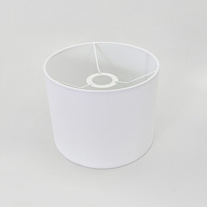 Hotel all'ingrosso personalizzato classico moderno <span class=keywords><strong>piccolo</strong></span> tamburo cono <span class=keywords><strong>paralume</strong></span> in tessuto bianco per lampada da tavolo - Product Image 4