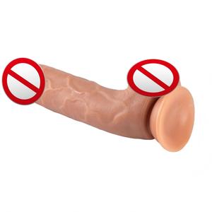Dildo Realistico Impermeabile in PVC da 215mm con Ventosa, Giocattolo Sessuale per Adulti, Ultra Morbido, Anale, per Donne e Uomini, con Asta Curva, Portatile QS-B005 - Product Image 4