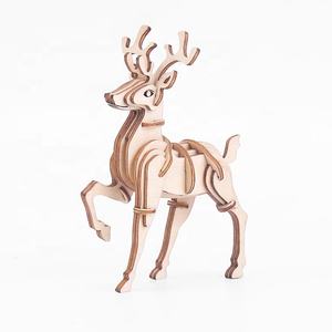 Nouveau design de <span class=keywords><strong>puzzle</strong></span> en bois découpé au laser, jouet éducatif, bricolage, assemblage d'animaux en carton, puzzles en bois 3D pour enfants - Product Image 2